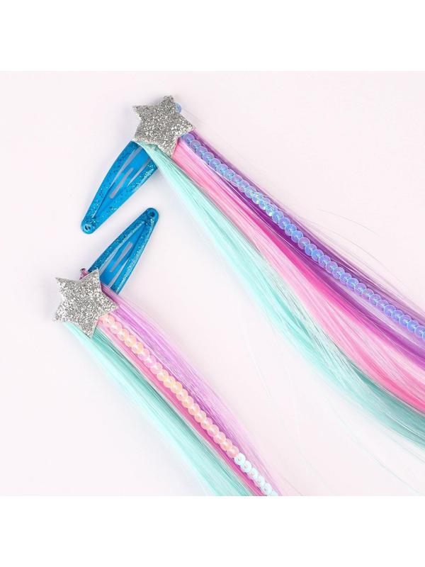 Набор прядей для волос на зажиме 