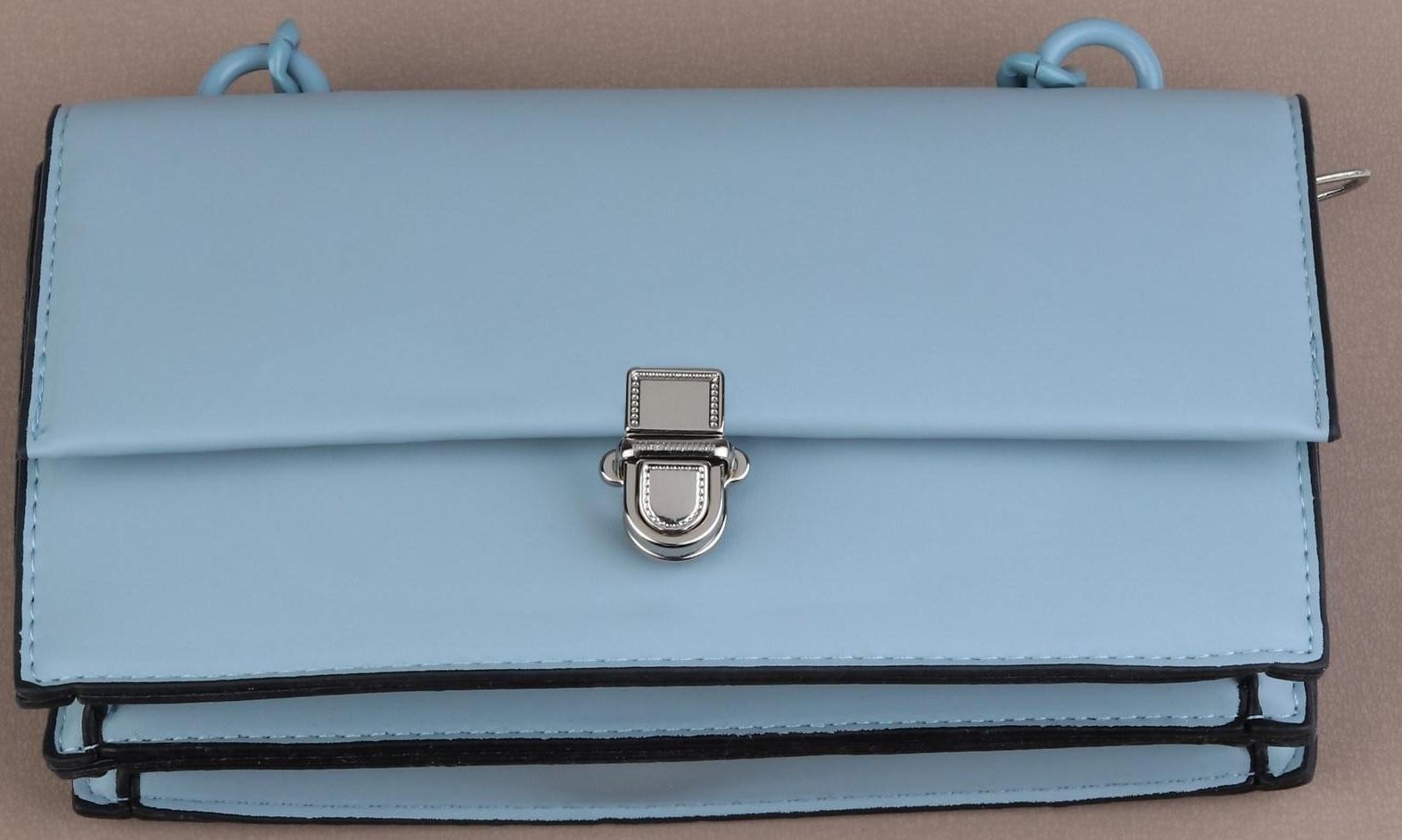 Застёжка для сумки, 2,5 × 3,1 см, цвет серебряный