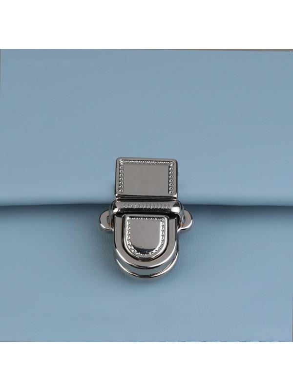 Застёжка для сумки, 2,5 × 3,1 см, цвет серебряный