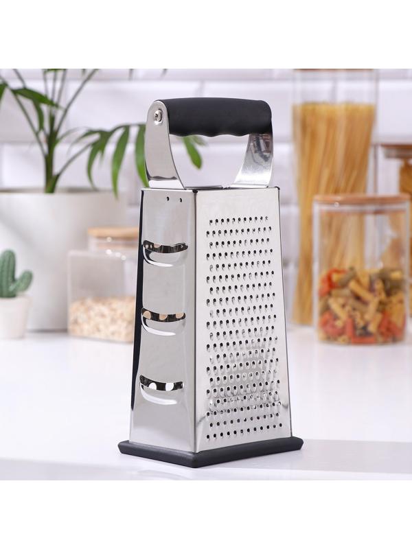 Тёрка Magistro Gate, 4 грани, 10,5×8,5×25,5 см, цвет чёрный