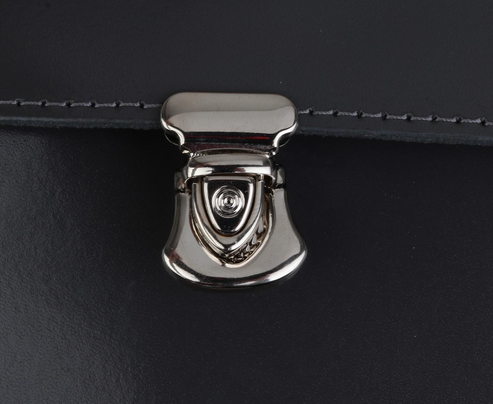 Застёжка для сумки, 2,2 × 2,9 см, цвет серебряный