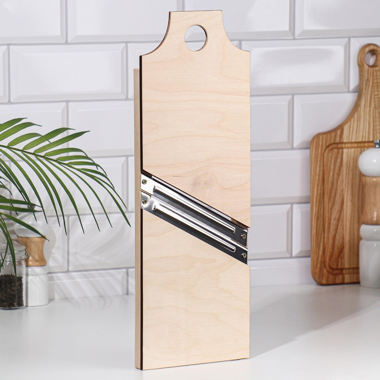 Шинковка деревянная 2 ножа 42,5х15 см