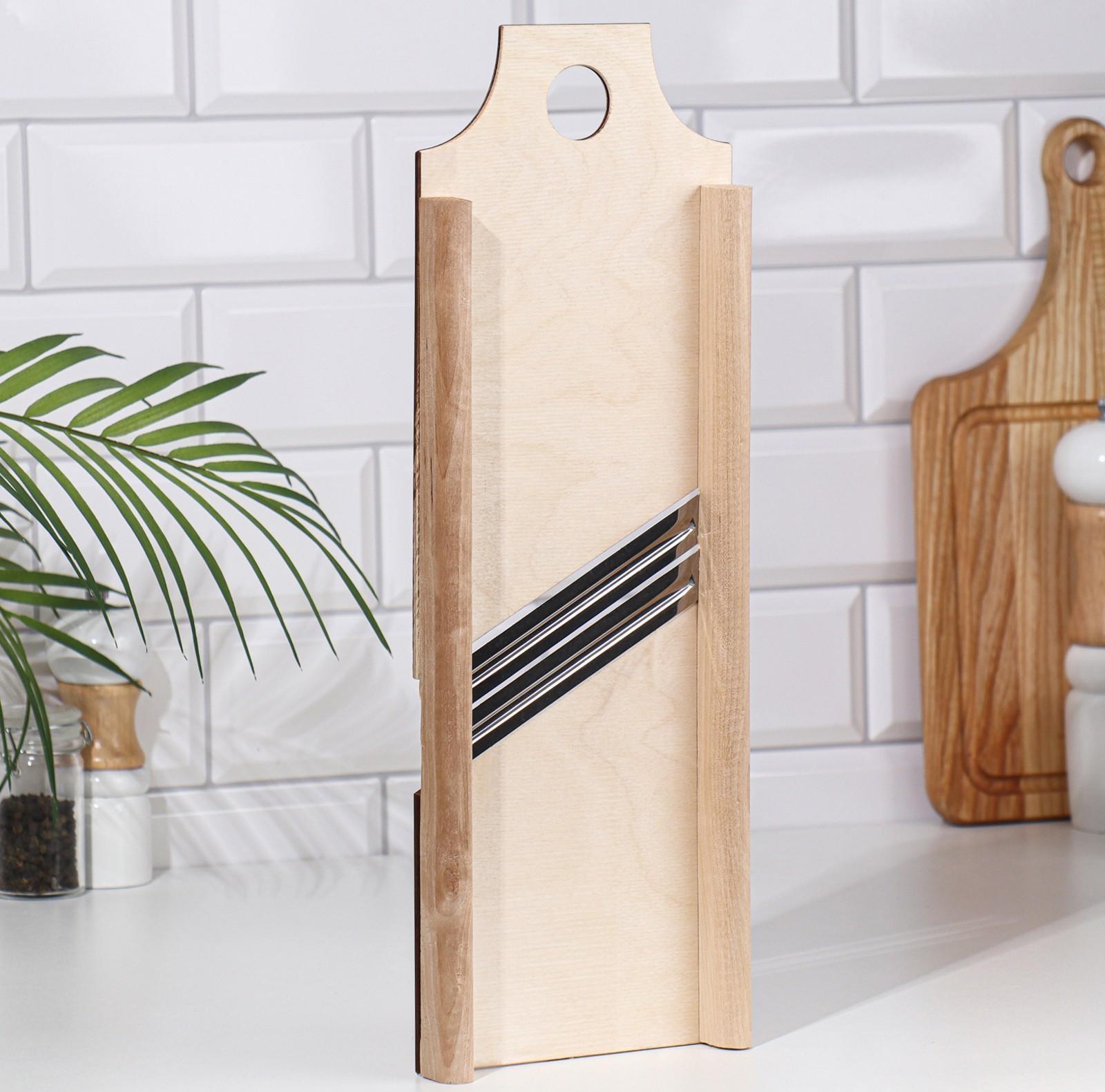 Шинковка деревянная 2 ножа 42,5х15 см