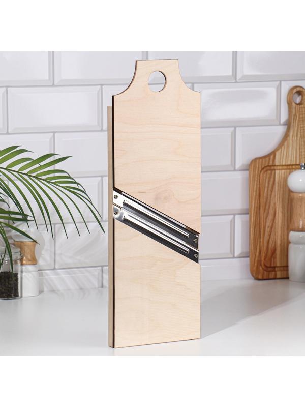 Шинковка деревянная 2 ножа 42,5х15 см