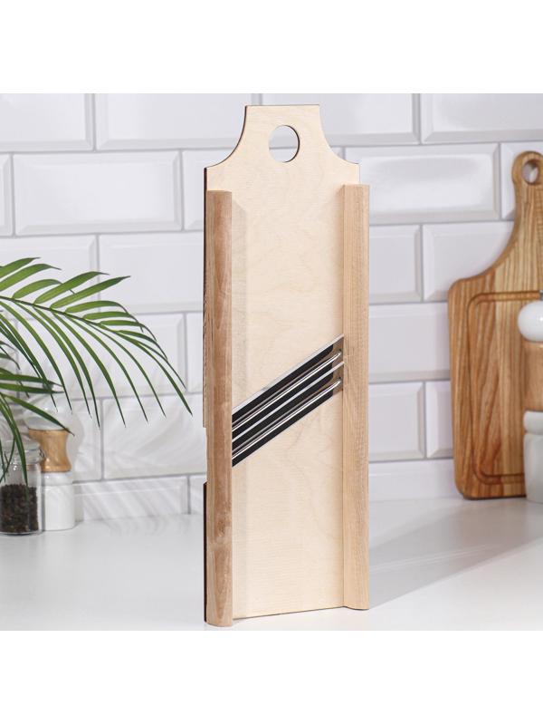 Шинковка деревянная 2 ножа 42,5х15 см