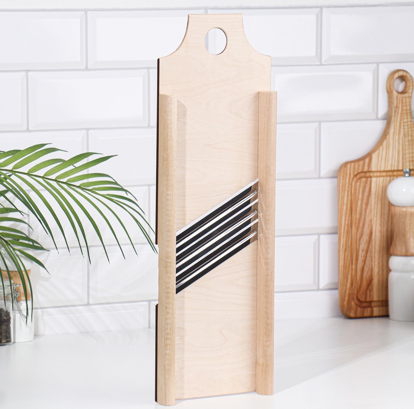 Шинковка деревянная 3 ножа 43,5х15 см