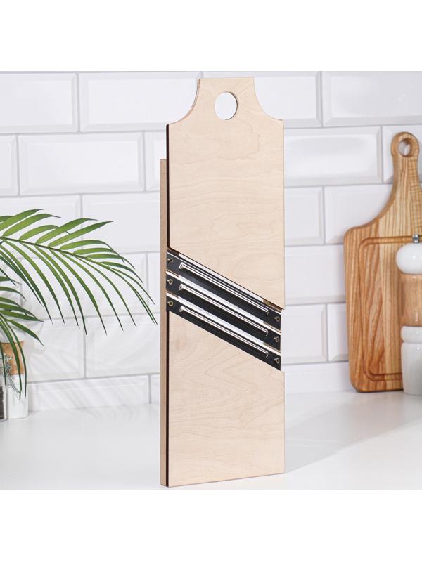 Шинковка деревянная 3 ножа 43,5х15 см