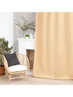 Штора портьерная Этель «Структурная», цвет бежевый, на шторной ленте, 145х265 см, 100% п/э