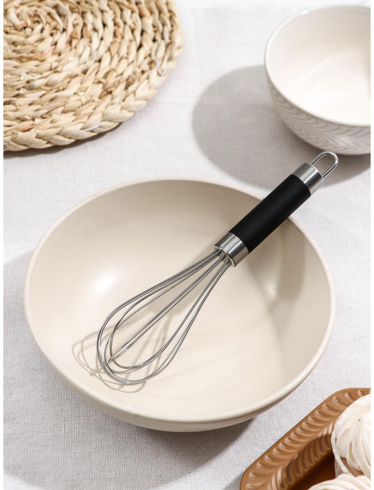 Венчик кулинарный Доляна Venus, 21 см, цвет чёрный