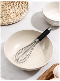 Венчик кулинарный Доляна Venus, 21 см, цвет чёрный