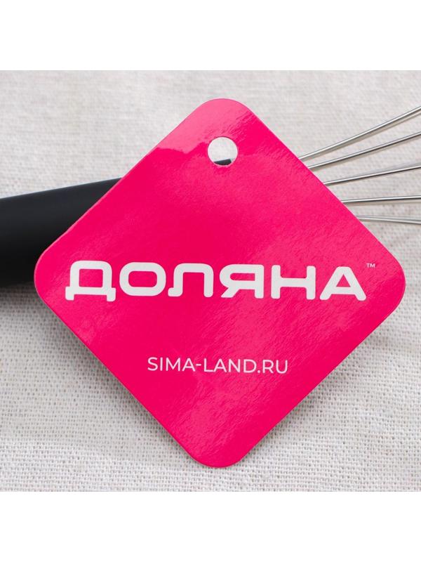 Венчик кулинарный Доляна Venus, 21 см, цвет чёрный