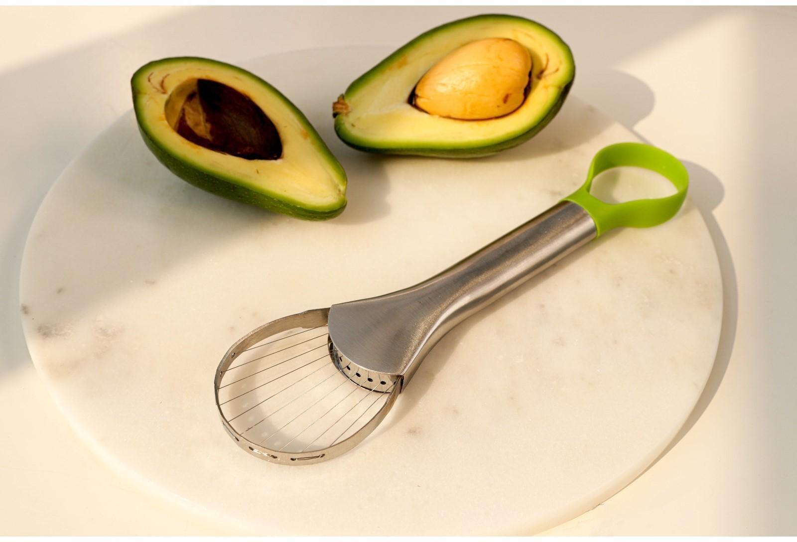 Нож для авокадо, 24×6 см, нержавеющая сталь, цвет зелёный