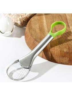 Нож для авокадо, 24×6 см, нержавеющая сталь, цвет зелёный