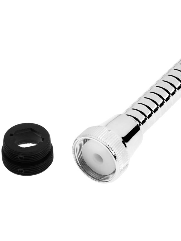 Аэратор ZEIN, регулировка потока, на гибком шланге, 190 мм, 3 режима, пластик, белый