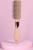 Расчёска массажная, прорезиненная ручка, 3,8 × 23 см, цвет бежевый/золотистый