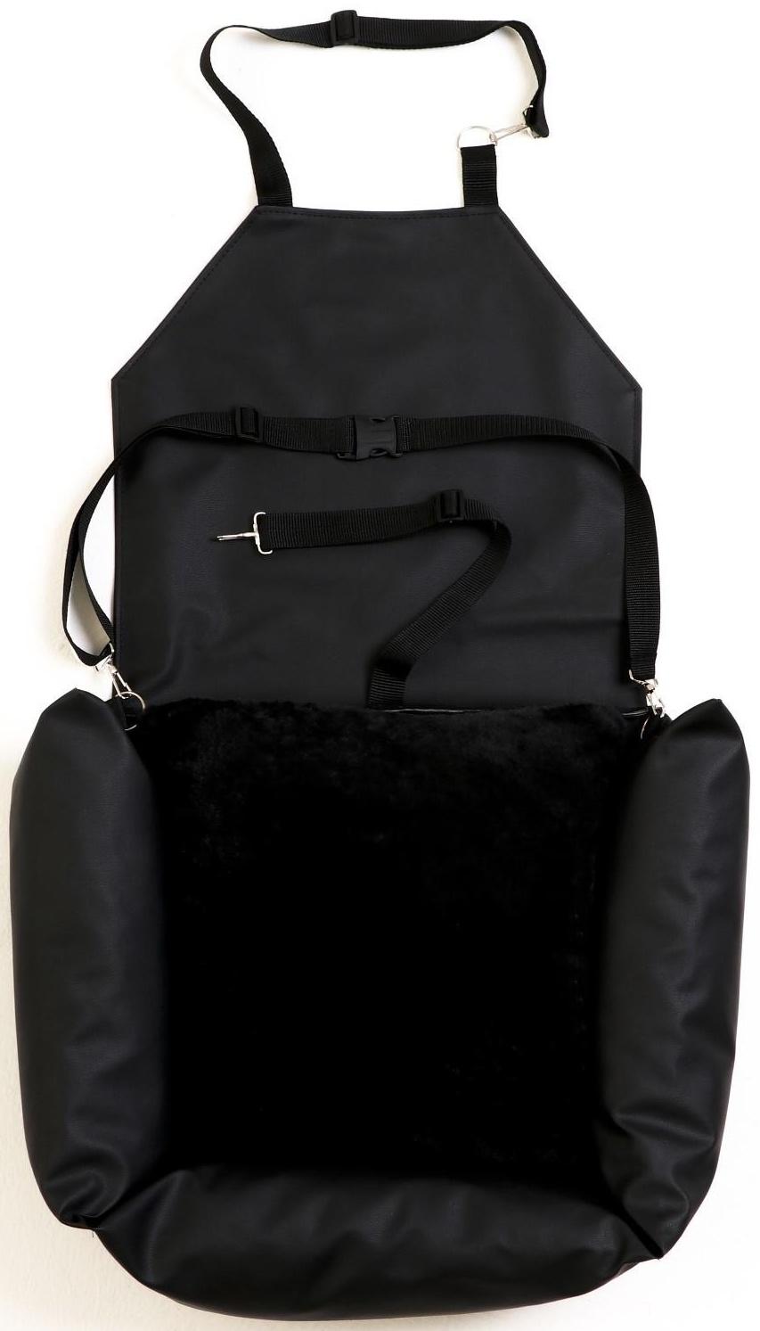 Автокресло для животных, экокожа, черный