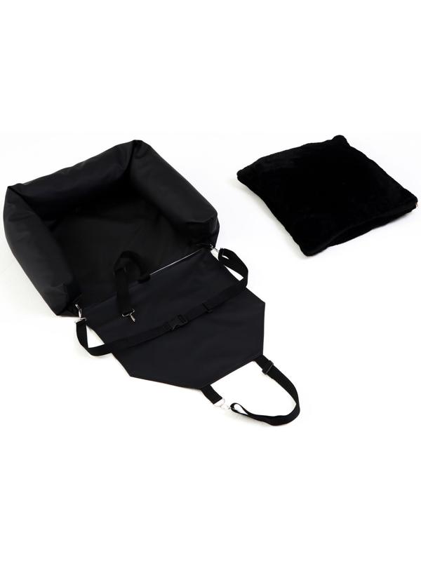 Автокресло для животных, экокожа, черный