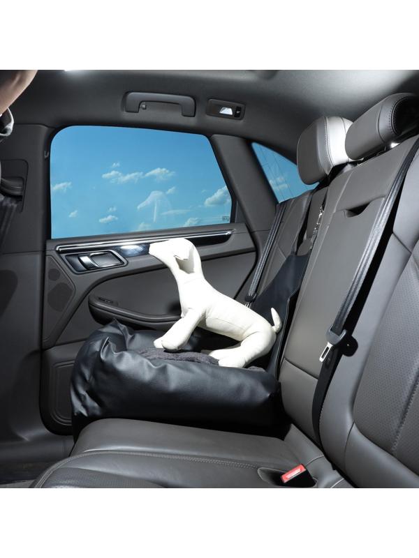 Автокресло для животных, экокожа, черный