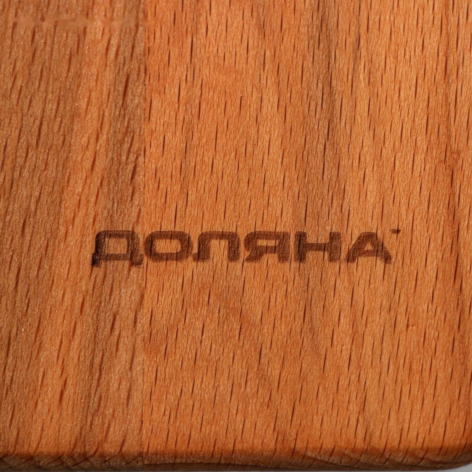 Доска разделочная с ручкой Доляна «Для подачи», 35×21×1,8 см, бук