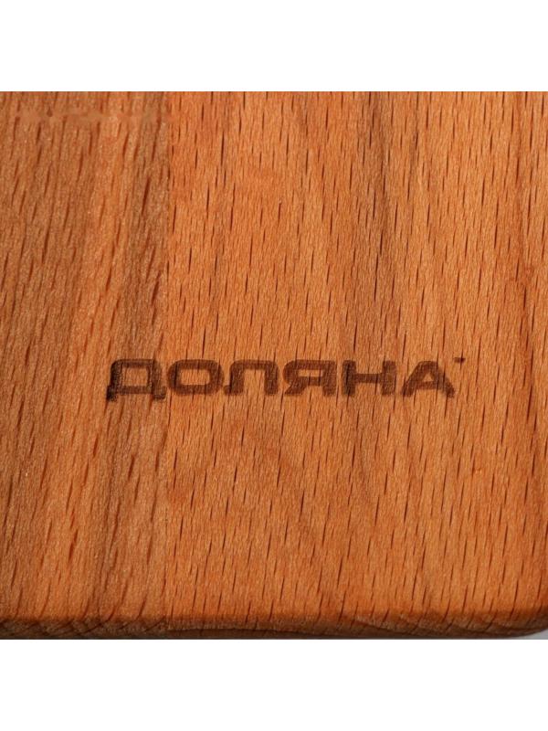 Доска разделочная с ручкой Доляна «Для подачи», 35×21×1,8 см, бук