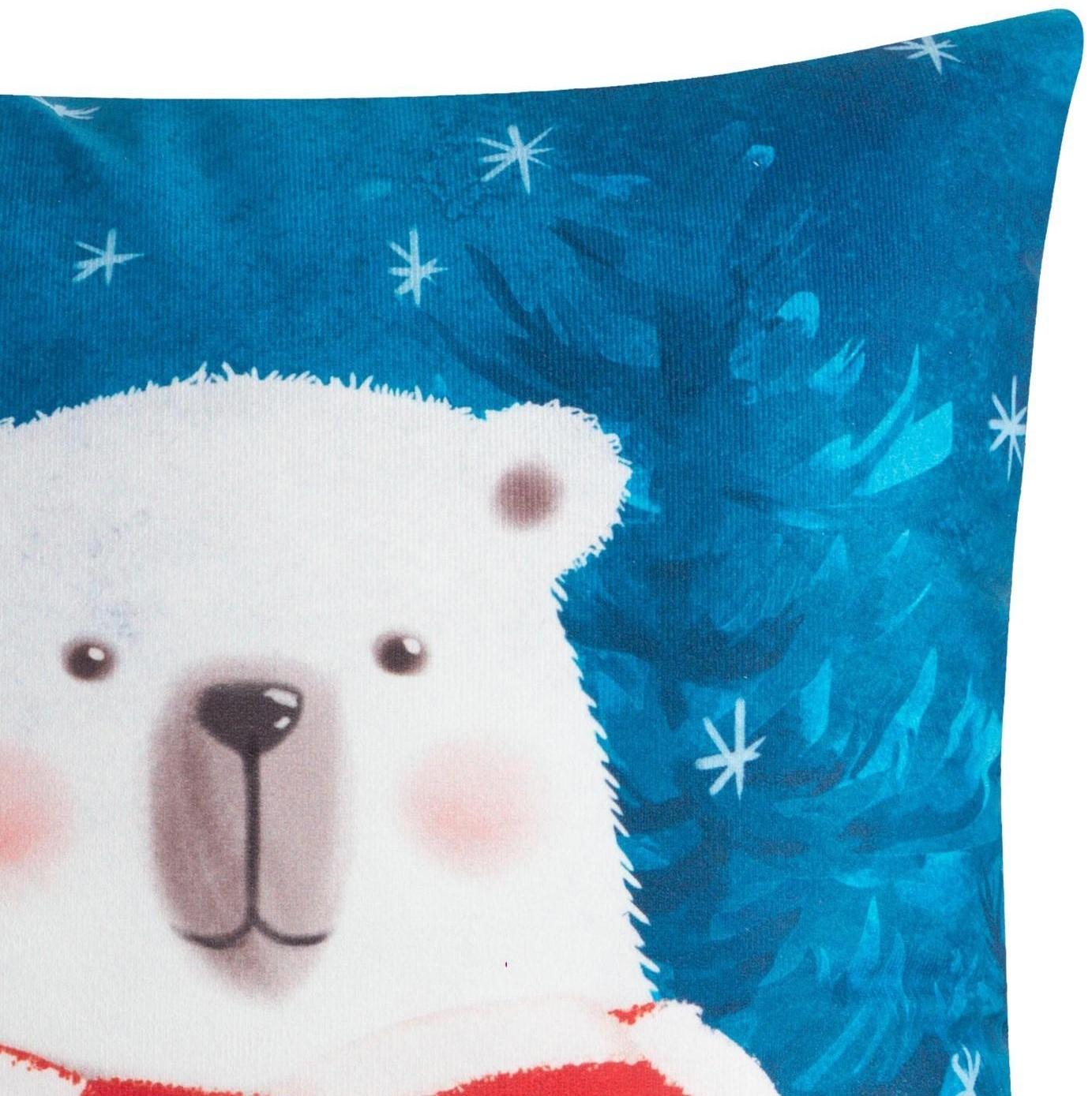 Подушка новогодняя Этель «Мишка», 40*40 см, 100% п/э, велюр