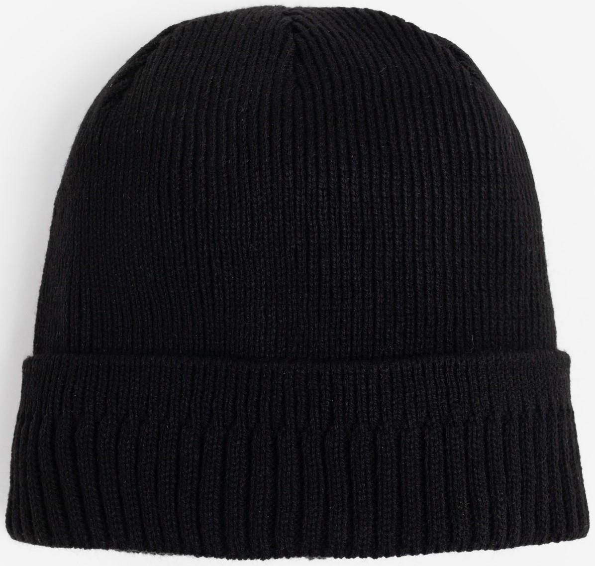 Шапка мужская, цвет черный, размер 55-57