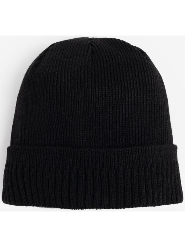 Шапка мужская, цвет черный, размер 55-57