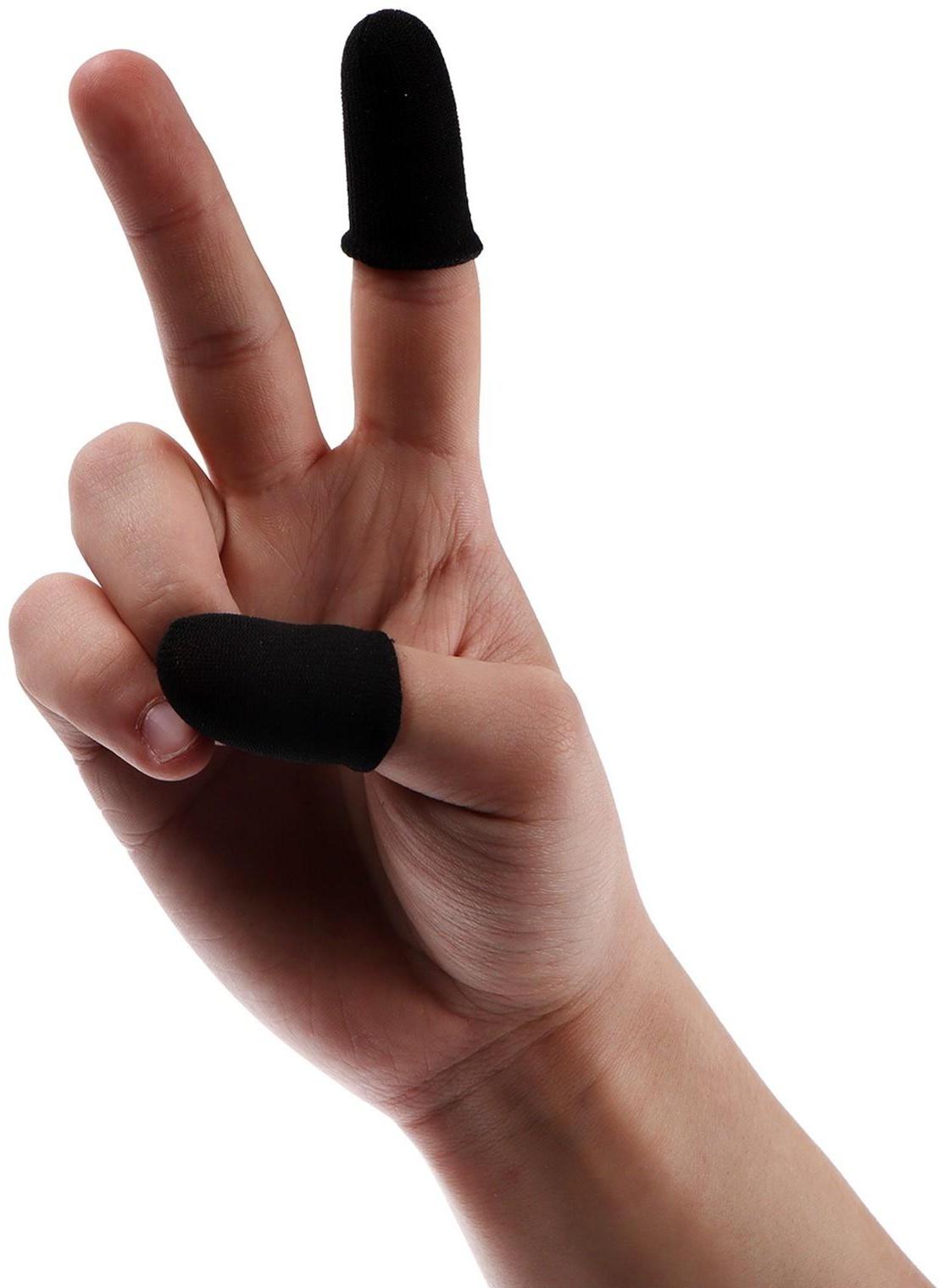 Напальчники для игр на смартфоне LuazON, с защитой от пота, 2 шт., черный