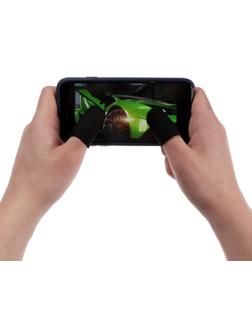 Напальчники для игр на смартфоне LuazON, с защитой от пота, 2 шт., черный