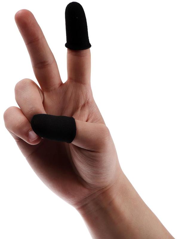 Напальчники для игр на смартфоне LuazON, с защитой от пота, 2 шт., черный