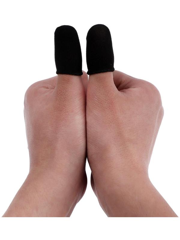 Напальчники для игр на смартфоне LuazON, с защитой от пота, 2 шт., черный