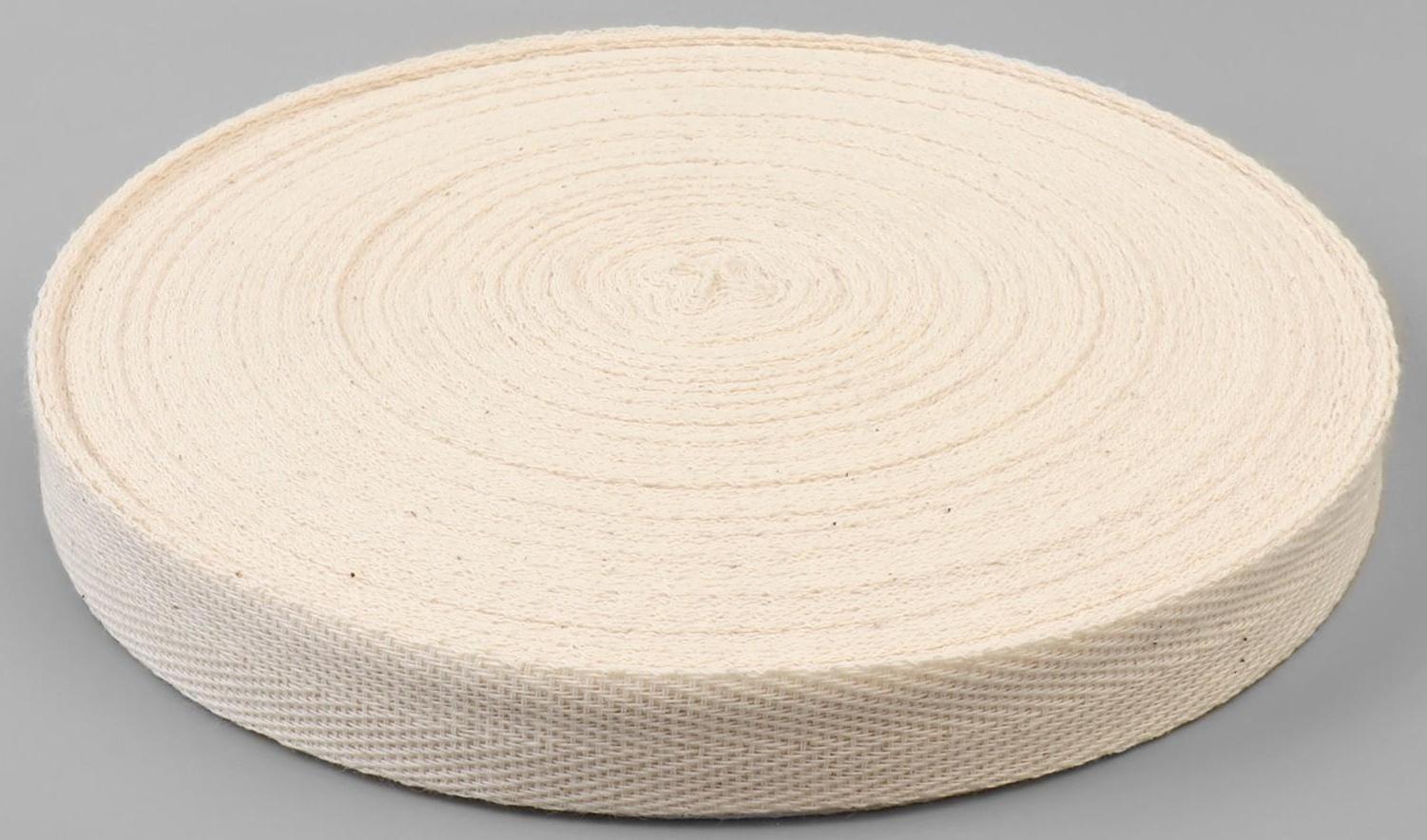 Лента киперная, 20 мм, 50 ± 1 м, плотность 3,33 гр/м, цвет бежевый