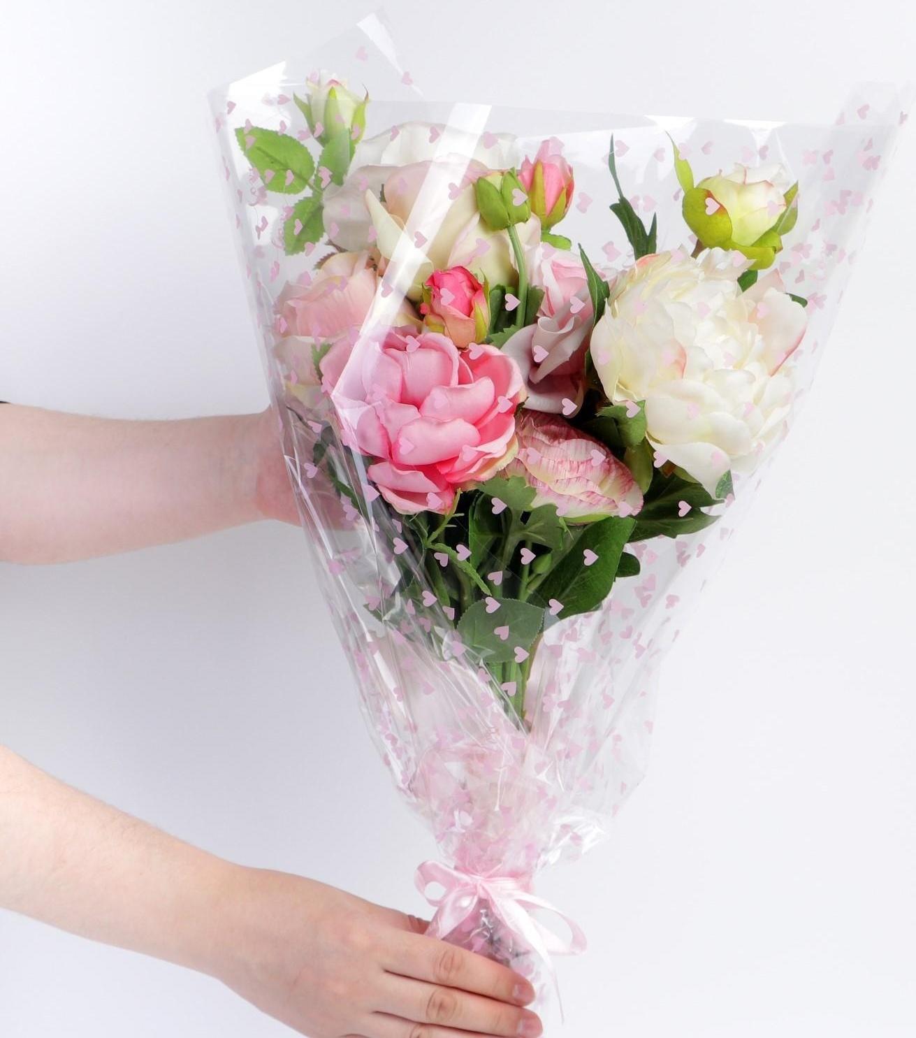 Пленка глянцевая «Сердца», 0,6 х 8 м