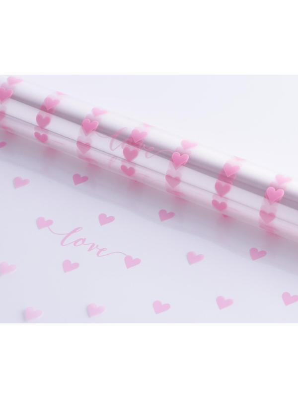 Пленка глянцевая «Сердца», 0,6 х 8 м