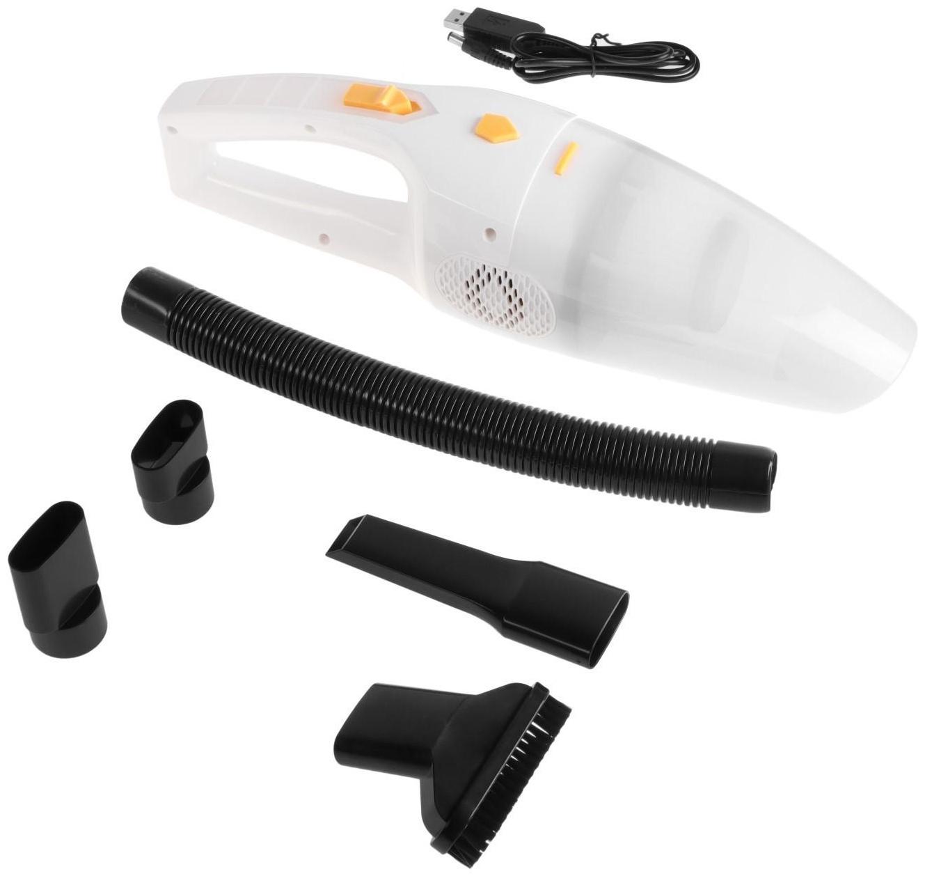 Пылесос автомобильный CARTAGE, беспроводной, 5 насадок, 140 Вт, 12 В, белый