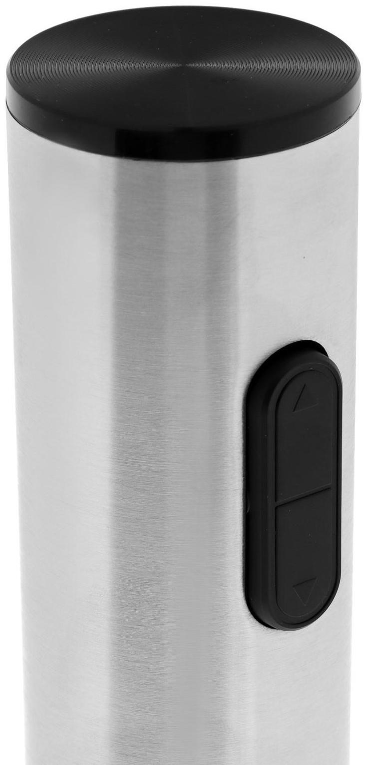 Штопор электрический LuazON LSH-07, от батареек, металл, серый