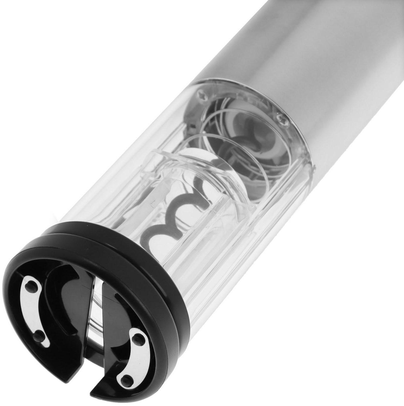 Штопор электрический LuazON LSH-07, от батареек, металл, серый