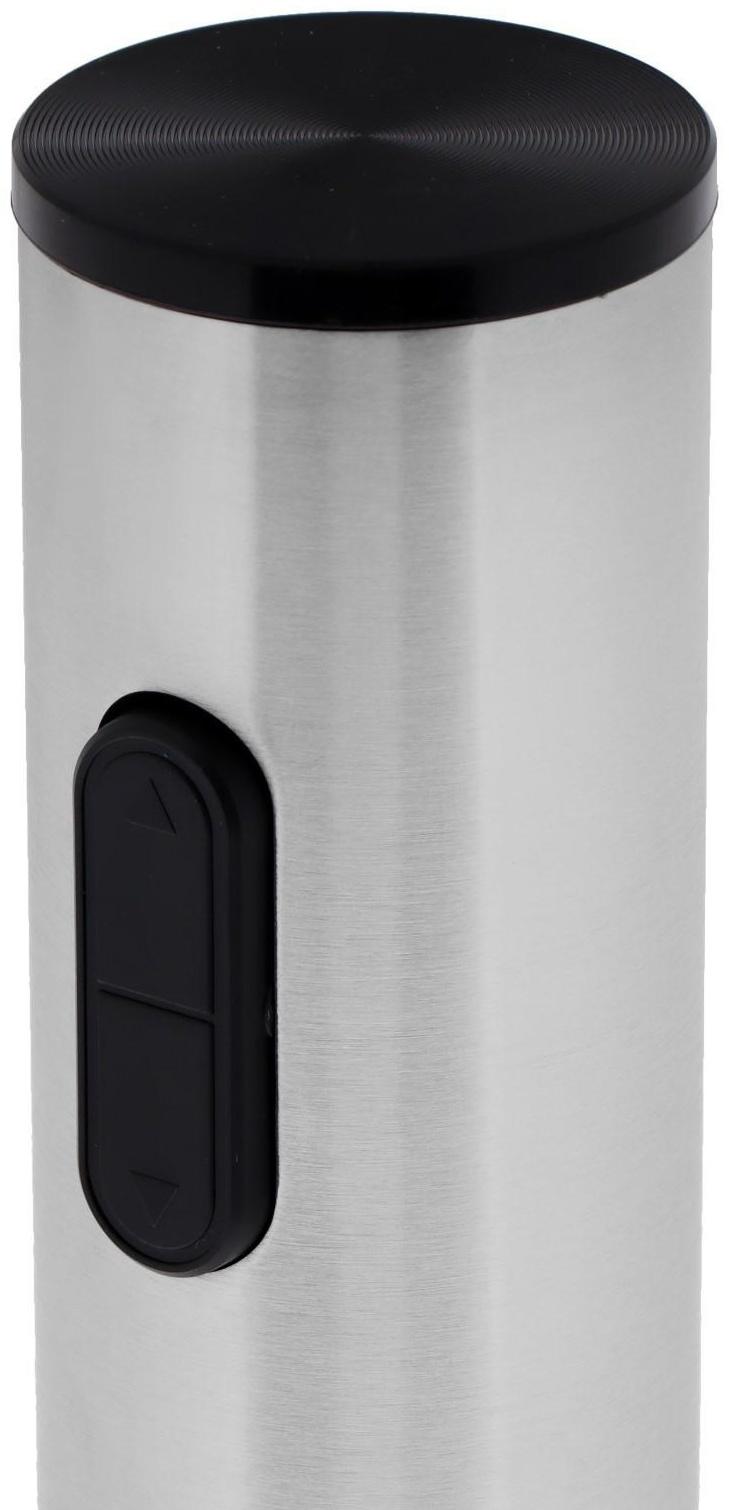 Штопор электрический LuazON LSH-07, от батареек, металл, серый