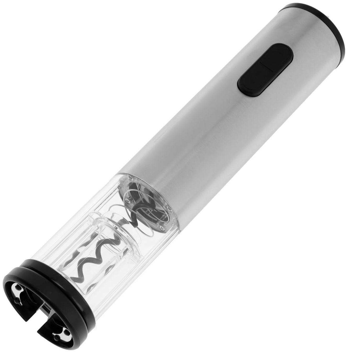 Штопор электрический LuazON LSH-07, от батареек, металл, серый