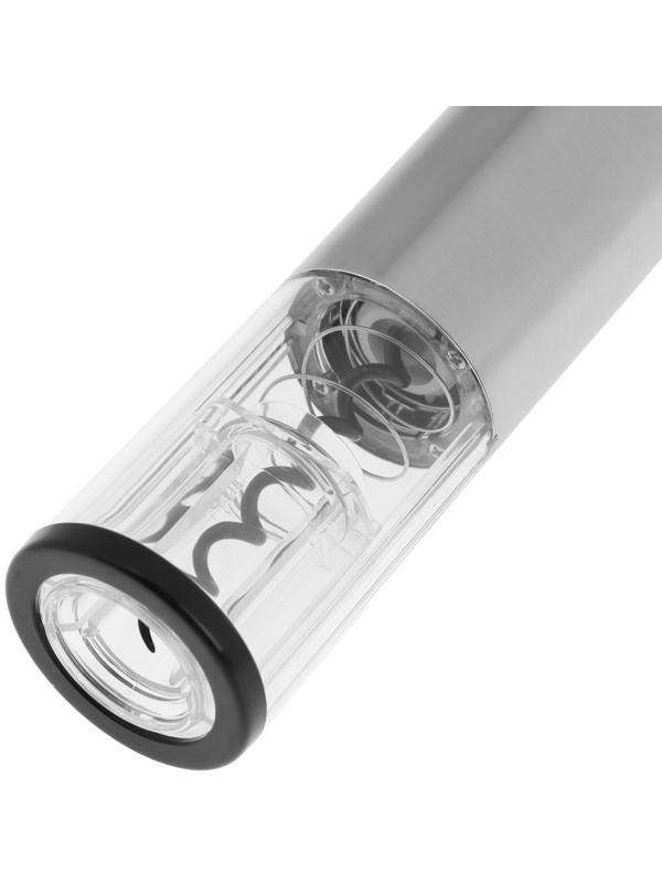 Штопор электрический LuazON LSH-07, от батареек, металл, серый