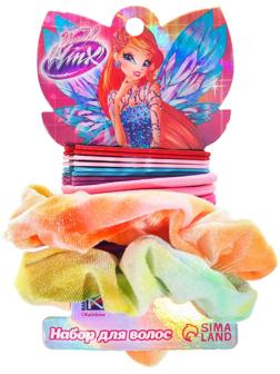 Набор аксессуаров для волос: невидимки 8 шт, резинки 10 шт, WINX