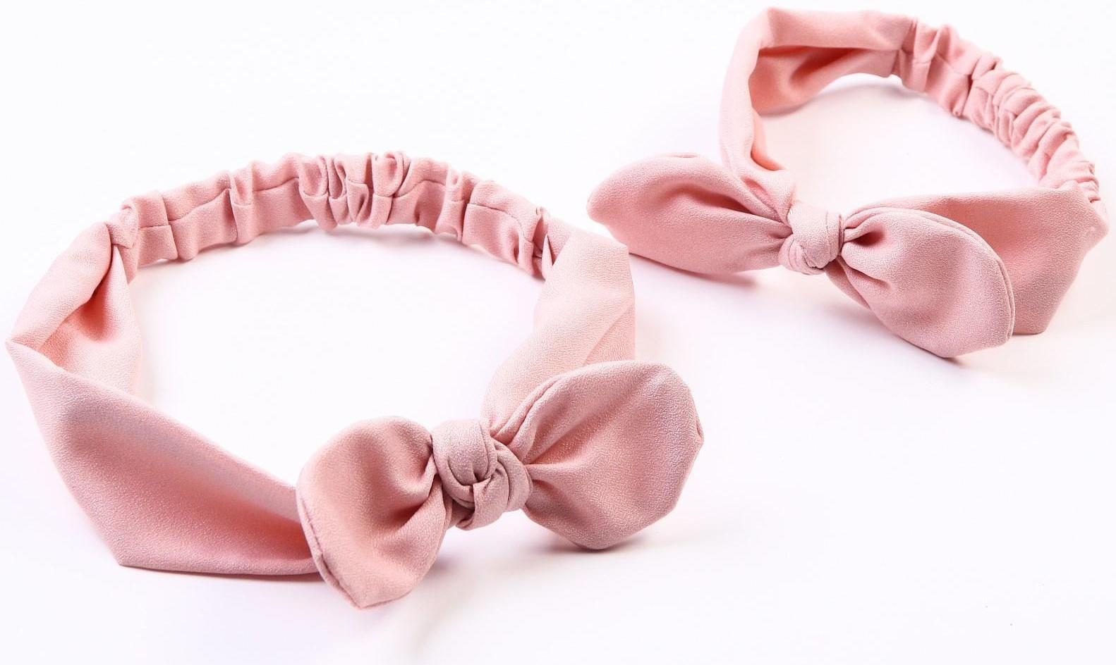 Набор повязок для мамы и дочки Baby of nature: pink