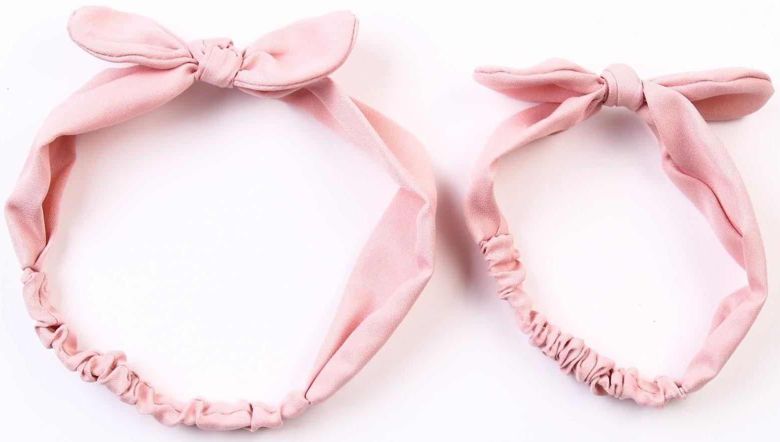 Набор повязок для мамы и дочки Baby of nature: pink