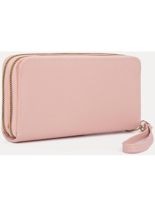 Кошелёк на молниях, цвет розовый