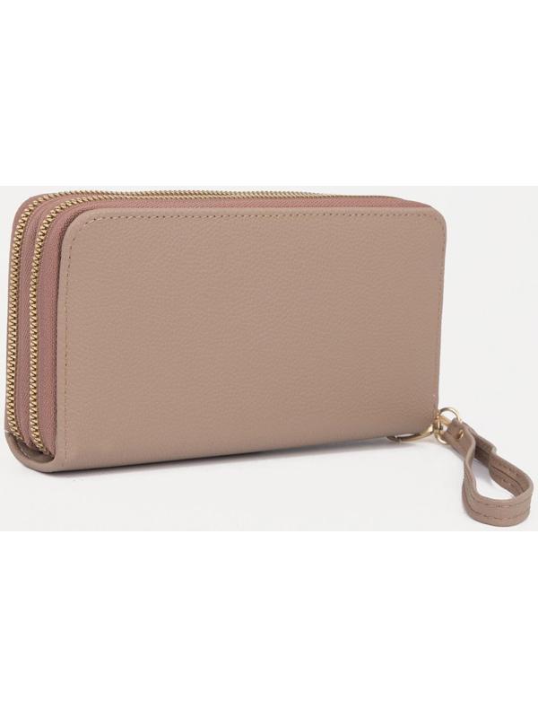 Кошелёк на молниях, цвет бежевый