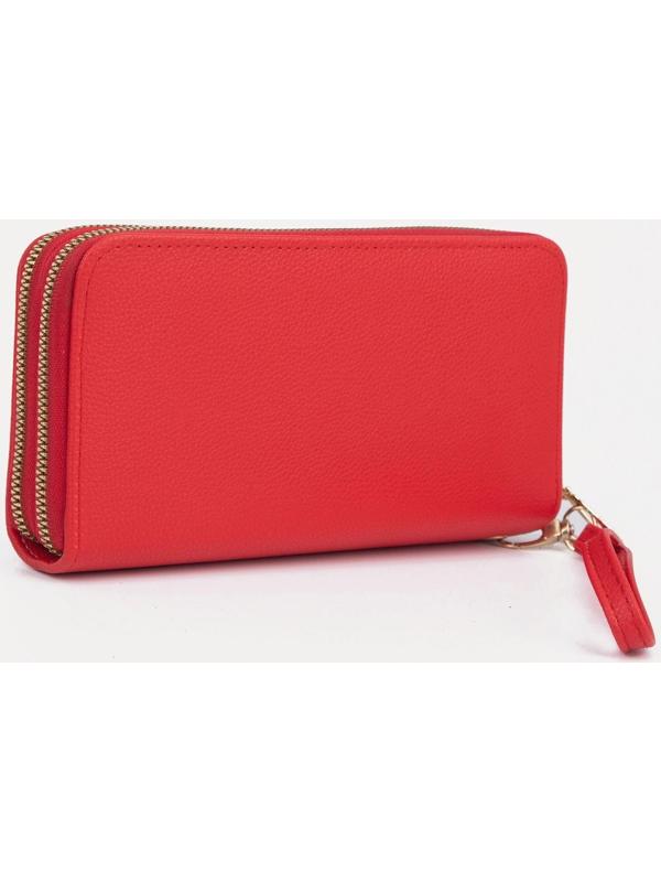 Кошелёк на молниях, цвет красный