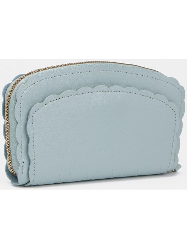 Кошелёк на молнии, цвет голубой