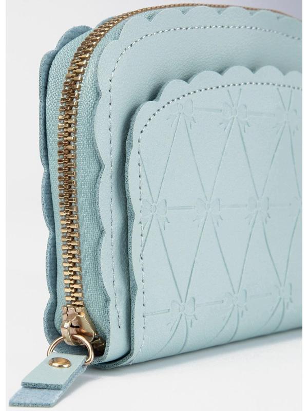 Кошелёк на молнии, цвет голубой