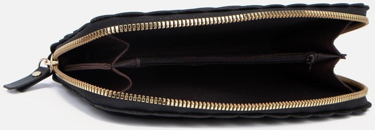 Кошелёк на молнии, цвет чёрный