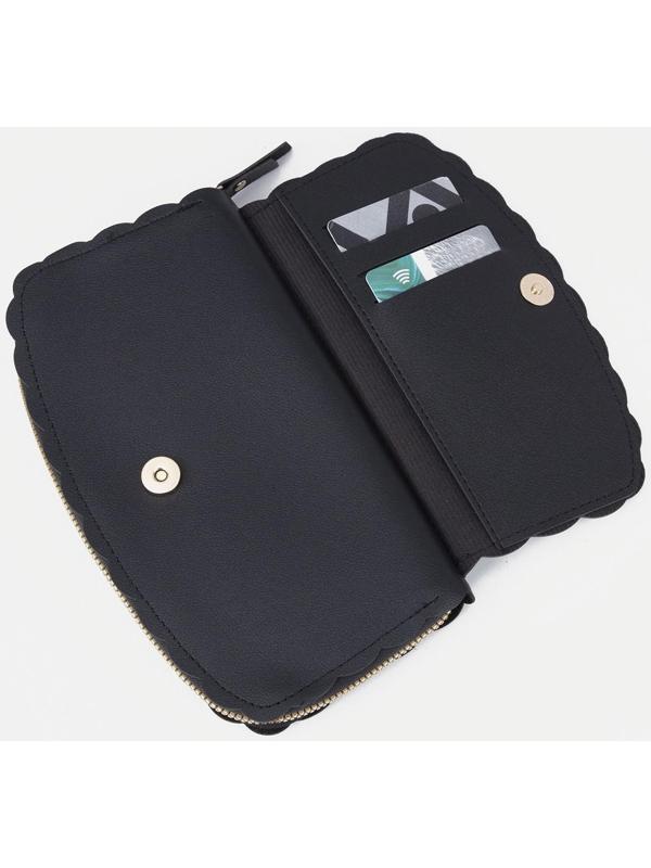 Кошелёк на молнии, цвет чёрный